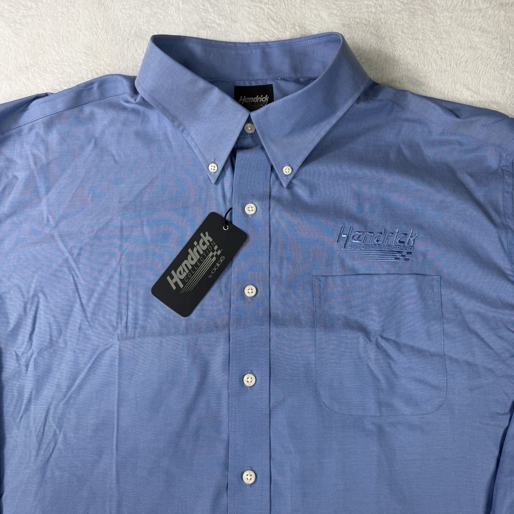 Hendrick Automotive Racing Mens Dress Shirt 4XL Blue 20 34/35 Button Down NWT